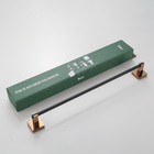 Toalheiro De Parede Preto Fosco C/ Rose Metal Suporte Toalha