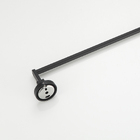 Toalheiro de Parede Preto Fosco Suporte Pendurar Toalha AÇO I