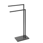 Toalheiro De Piso Em Inox Com Base De Mármore (rizzi Preto Fo