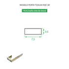 Toalheiro De Rosto Quadrado Inox Cromado