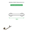 Toalheiro De Rosto Redondo Inox Cromado