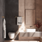 Toalheiro Dourado Escovado Banheiro Suporte Toalha Metal