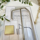 Toalheiro Duplo 45 Cm Com Kit De Fixação Dourado Future