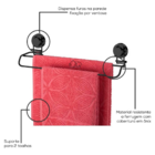 Toalheiro Duplo 45cm C/ Ventosa Future