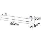 Toalheiro Duplo 60 Cm Fixação Por Parafuso - Inox