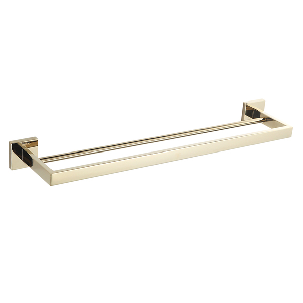 Toalheiro Duplo Banheiro 61cm Porta Toalhas Dourado Aço Inox