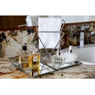 Toalheiro Duplo De Bancada Banheiro Preto Inox Porta Toalha