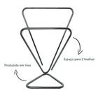 Toalheiro Duplo De Bancada Banheiro Preto Inox Porta Toalha