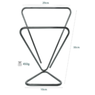 Toalheiro Duplo De Bancada Banheiro Preto Inox Porta Toalha