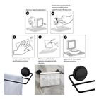 Toalheiro Duplo De Parede Para Banheiro Fixação Por Adesivo 4