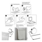 Toalheiro Duplo De Parede Para Banheiro Fixação Por Adesivo 4