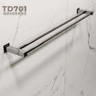Toalheiro Duplo Inox 70cm, Porta Toalha Duplo Inox Vinci