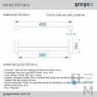 Toalheiro Duplo Metal 40 Cm Luxo Plus 529lpa Grego Metal