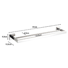 Toalheiro Duplo Para Banheiro 61cm Aço Inox