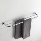 Toalheiro Duplo Para Banheiro 62cm Porta Toalha Cromado Supor