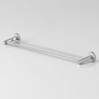 Toalheiro Duplo Para Banheiro Escovado Atenas Grego Metal 75cm