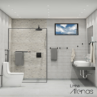 Toalheiro Duplo Para Banheiro Preto Fosco Atenas Grego Metal