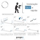 Toalheiro Duplo Preto De Rosto E Banho Linha Athenas 75cm