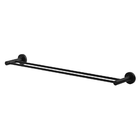 Toalheiro Duplo Preto De Rosto E Banho Linha Athenas 75cm