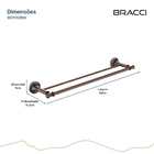 Toalheiro Duplo St. Claire Bronze Escovado