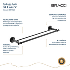 Toalheiro Duplo St. Claire Preto