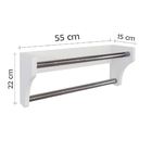 Toalheiro Duplo Suporte Cabideiro Porta Toalhas De Parede Ace