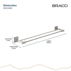 Toalheiro Duplo Vercci Aço Escovado