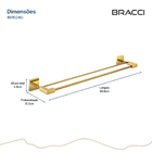 Toalheiro Duplo Vercci Dourado