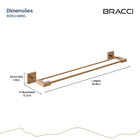 Toalheiro Duplo Vercci Rose Escovado