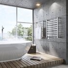 Toalheiro Elétrico Luxo Clean 220v Aquece Metais Inox Polido