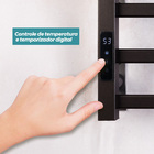 Toalheiro Elétrico Térmico Aquecido 30x 45 Preto 220v