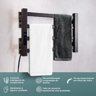 Toalheiro Elétrico Térmico Aquecido 30x 45 Preto 220v