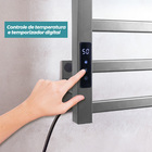 Toalheiro Elétrico Térmico Aquecido 45x 50 Cinza 110v
