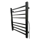 Toalheiro Elétrico Térmico Inox 304 Preto Fosco Timer Digital