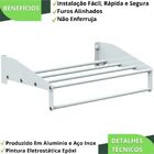 Toalheiro Hotel De Parede Porta Toalha Banho Branco U.tallin