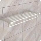 Toalheiro Hotel De Parede Porta Toalha Duplo Branco Master