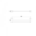 Toalheiro Linear Duplo Athena C34 Meber