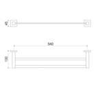 Toalheiro Linear Duplo Athena C34 Meber
