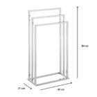 Toalheiro Metal Porta Toalha Banheiro Barra Tripla Kuno Croma