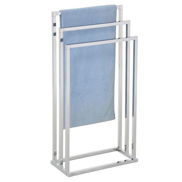 Toalheiro Metal Porta Toalha Banheiro Barra Tripla Kuno Croma