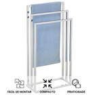 Toalheiro Metal Porta Toalha Banheiro Barra Tripla Kuno Croma