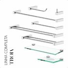 Toalheiro Para Banheiro Alto Brilho Troia Grego Metal 30cm