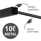 Toalheiro Para Banheiro Preto Fosco Troia Grego Metal 40cm