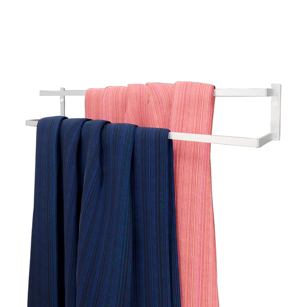 Toalheiro Parede Banheiro Porta Toalha Duplo 60cm Branco