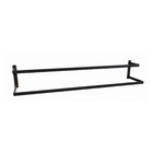 Toalheiro Parede Banheiro Porta Toalha Duplo 60cm Preto