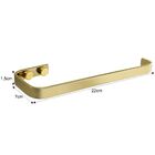 Toalheiro Porta Toalha De Parede Rosto Mãos 22cm Dourado