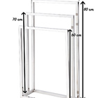 Toalheiro Porta Toalha De Piso Triplo Linha Larissa Em Aço In