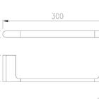 Toalheiro Porta Toalha De Rosto De Parede Cromado Lux 30cm