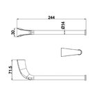 Toalheiro Porta Toalha De Rosto De Parede Nias 20cm