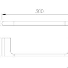 Toalheiro Porta Toalha De Rosto De Parede Preto Fosco Lux 30